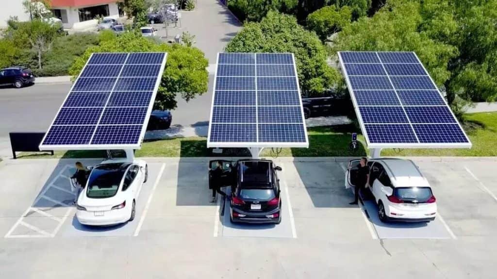 Electric-car-solar-charging-station