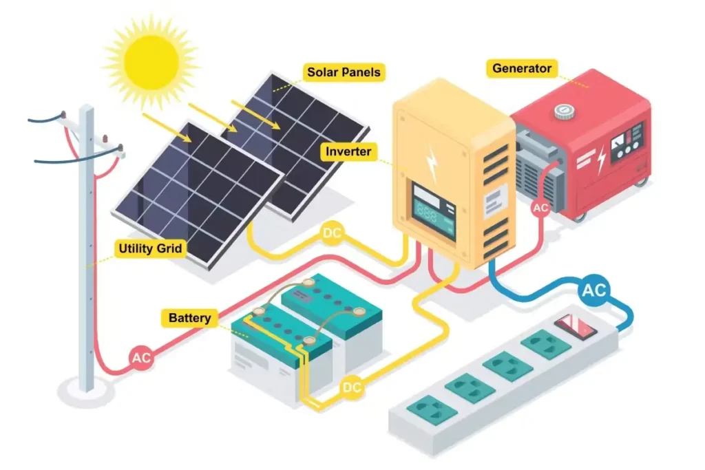 Hybrid-solar-systems
अब आसान चरणों से जोड़ें बैटरी को इन्वर्टर और लाभ उठाएं लंबे समय तक बैकअप पावर का, विवरण जानें