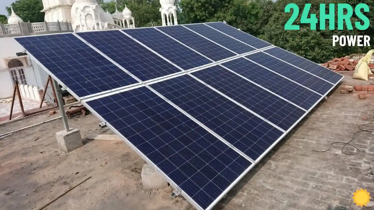 solar panels on roof top