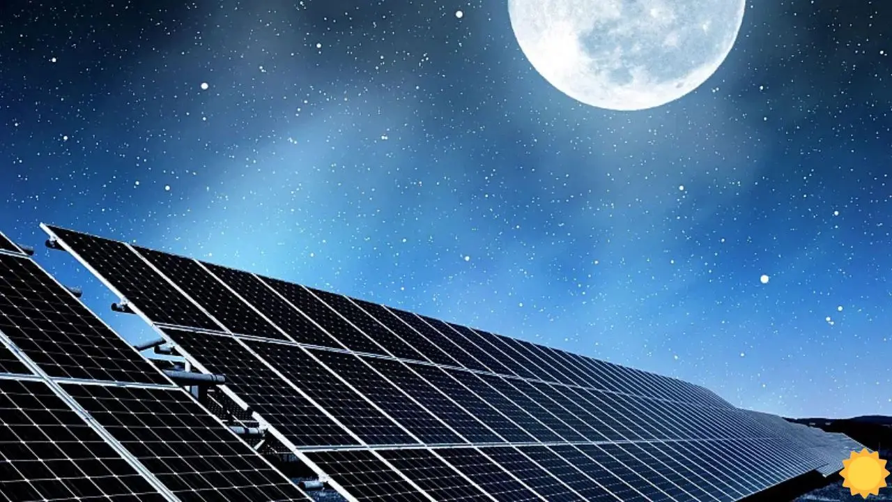 solar panels at night